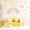 Colorful Rainbow Wall Decals – Watercolor Sun, Clouds, Stars & Butterflies for Girls’ Bedroom & Nursery, 12"x10"